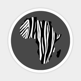 Zebra print on Africa Magnet